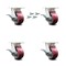 Service Caster 4 Inch Kingpinless Poly on Aluminum Caster Set with Brakes and Swivel Locks SCC SCC-KP30S420-PAR-SLB-BSL-4 - alternate 1
